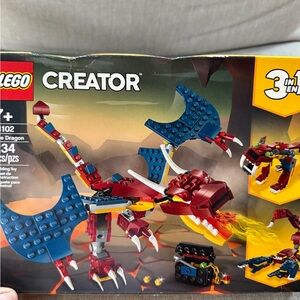 2020 LEGO CREATOR: Fire Dragon (31102) Retired Set Sabor Tooth Tiger Scorpion